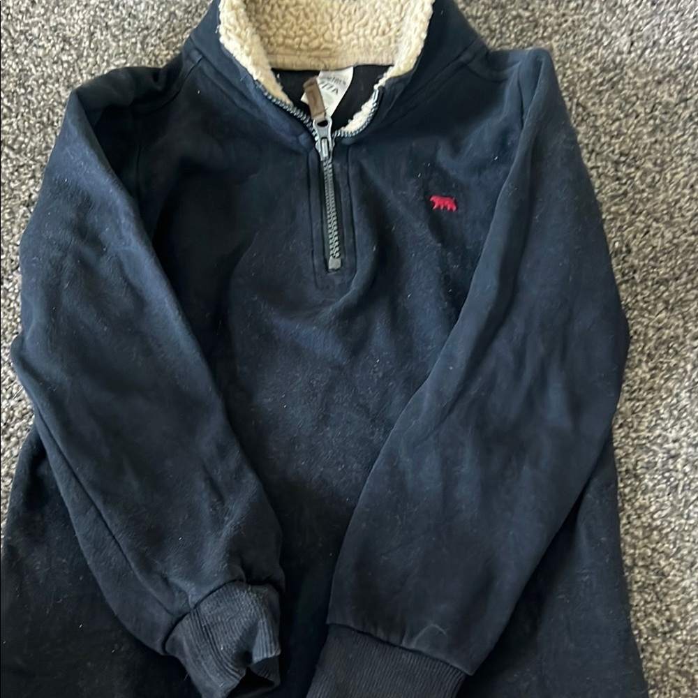 Carter's Black Quarter-Zip Sweater Soft Fleece